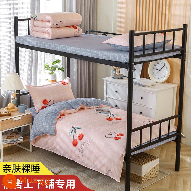 Ký túc xá sinh viên 3 món đơn chăn ga gối đệm trẻ em nước tinh khiết giặt ga trải giường cotton vỏ chăn 4 món Bộ mùa thu và mùa đông - anh đào lãng mạn