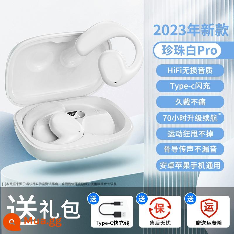 Tai nghe Bluetooth dẫn truyền xương true wireless non-ear clip-on-ear thể thao giảm tiếng ồn 2023 mới thời lượng pin siêu dài - Phiên bản nâng cấp [Haoyuebai] Chất lượng âm thanh không bị méo tiếng nghìn nhân dân tệ ★Tuổi thọ pin tăng 120%★Bluetooth 5.2★Không thể rung chuyển bởi những người đam mê thể thao