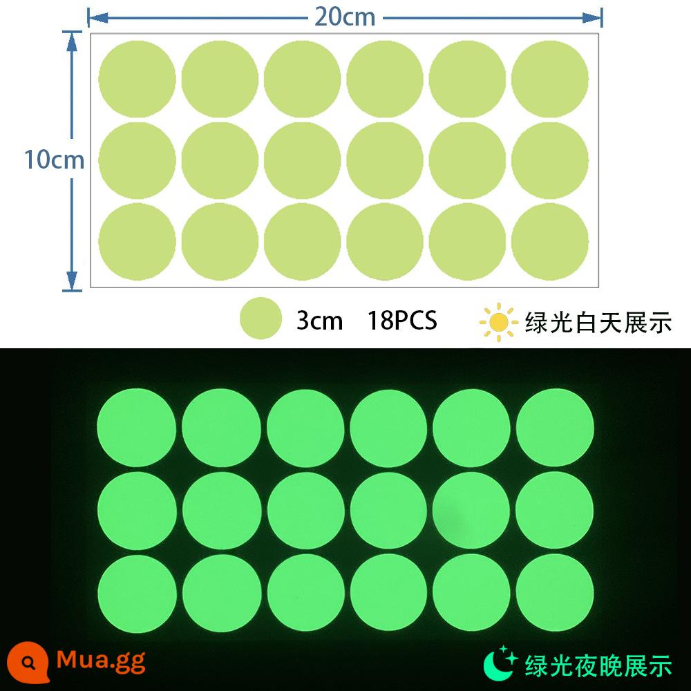 Vòng dạ quang công tắc logo nhãn dán ổ cắm công tắc sáng tạo nhãn dán tự dính nhãn dán tường trang trí thông báo nhãn dán tường huỳnh quang - Miếng dán dạ quang tròn [18 miếng-3cm]