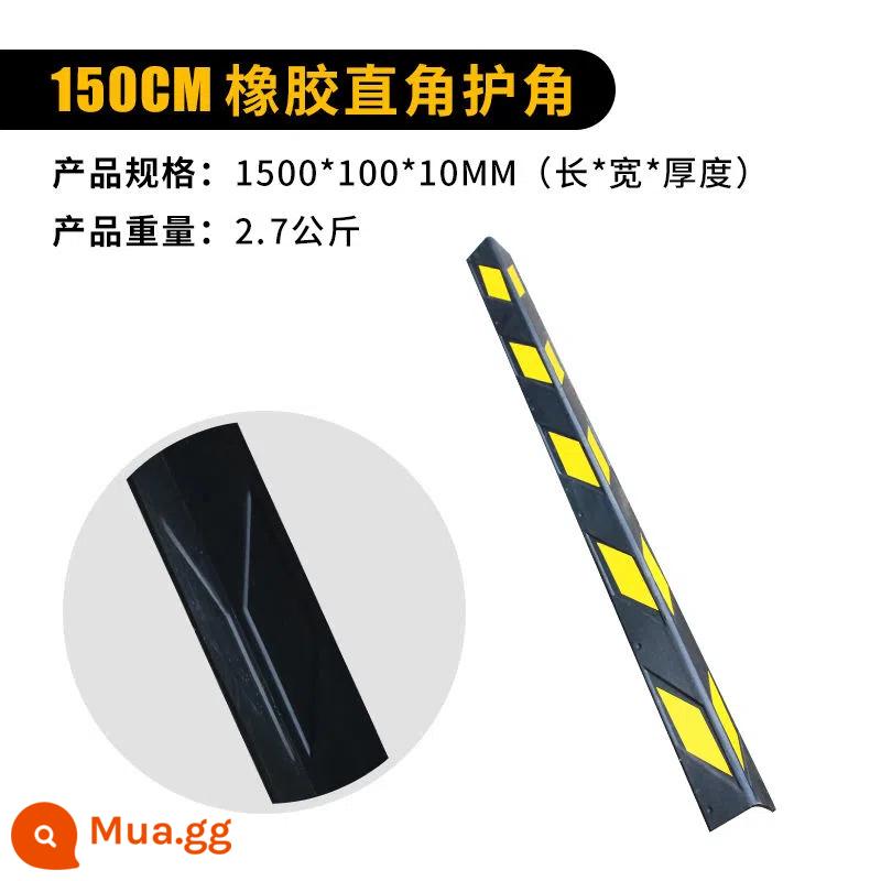 Miếng dán phản quang bằng bọt PVC để bảo vệ bãi đậu xe của nhà để xe mà không cần đục trụ bọc Dải chống va chạm EVA gói mềm bảo vệ góc - Loại đệm cao su góc vuông 1500*100*10