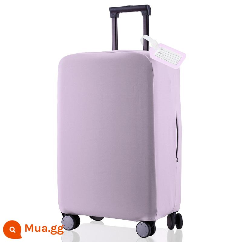 Vali Bảo Vệ Xe Đẩy Ốp Lưng Bụi Xe Đẩy Vali Dày Chống Nước Bao Vải Co Giãn Bao 20-Inch Hành Lý - Vali hành lý màu tím oải hương-size L (26-27 inch)