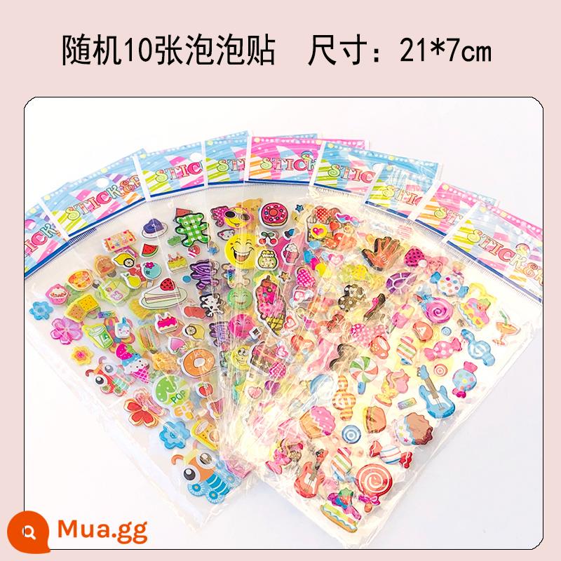 Nhãn dán đá quý trẻ em Sticker Diamond Sticker Princess Girl 3D STEREO STOREO TƯƠNG THÍCH THỰC HIỆN Đồ chơi đồ chơi - 10 miếng dán bong bóng