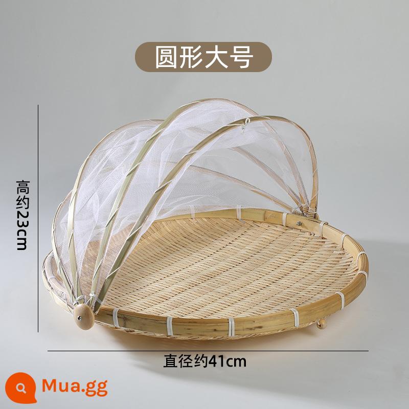 Lưới phơi rau củ, xẻng tre chống côn trùng, giỏ phơi, đồ khô, giỏ bánh hấp, đồ handmade, rây, tròn trang trại cỡ lớn - Tròn-Lớn ​​[Đã chỉnh sửa dày đặc]