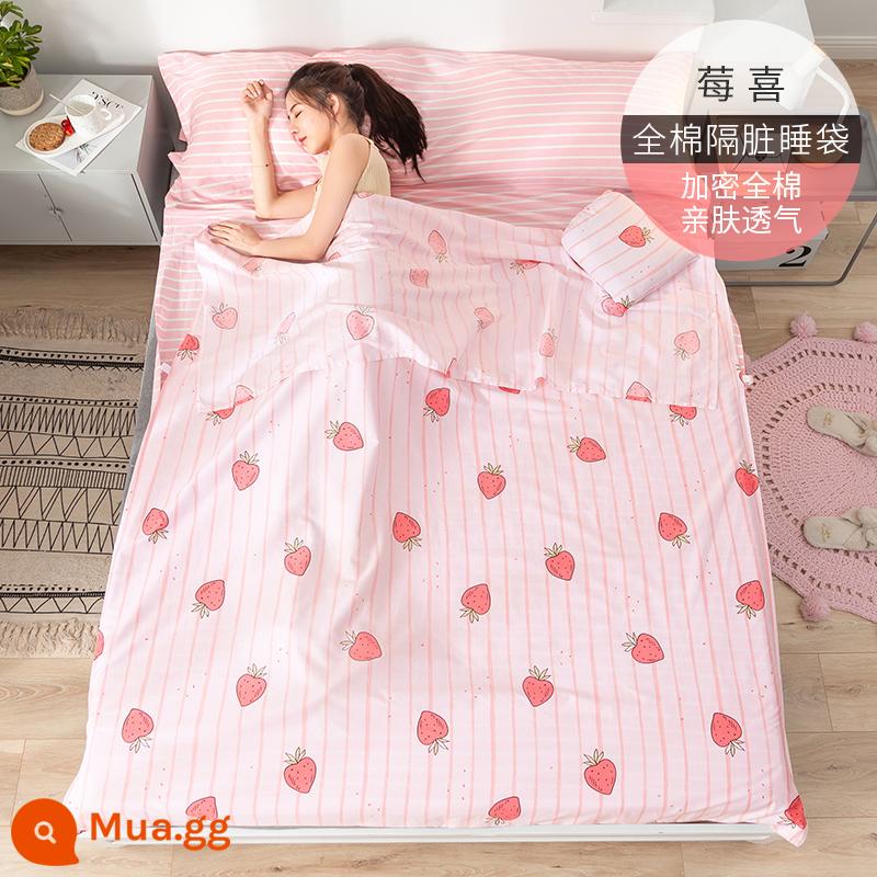 Cotton Khách Sạn Túi Ngủ Bẩn Người Lớn Di Động Tấm Du Lịch Đơn Và Đôi Vỏ Chăn Cotton Nguyên Chất Du Lịch Khách Sạn Hiện Vật - Berry xin chào