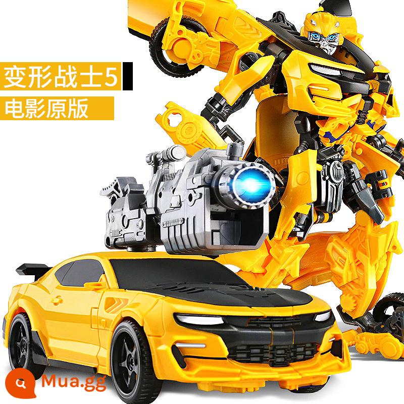 Phiên bản hợp kim biến hình đồ chơi ô tô robot King Kong Bumblebee Optimus Mô hình cột khủng long chính hãng trẻ em bé trai - Transformation 5 Wasp Warrior 22cm-với pháo năng lượng di động