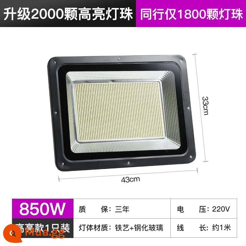 Đèn led chiếu ngoài trời chống nước ngoài trời công trường xây dựng gia đình với kỹ thuật chiếu sáng công trình đèn phòng khách đèn rọi siêu sáng ánh sáng mạnh - Đèn 2000 độ sáng cao 850W - chiếu sáng 260 mét vuông - ánh sáng trắng (1 chiếc)