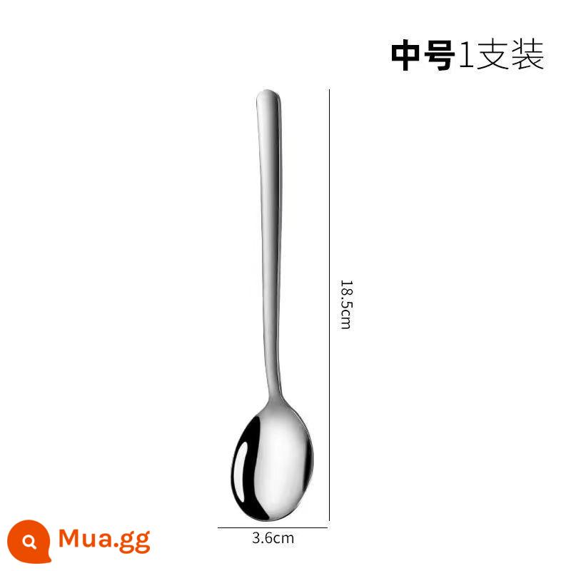 Thìa Inox 304 Tay Cầm Dài Hàn Quốc Hộ Gia Đình Làm Dày Bữa Ăn Trẻ Em Người Lớn Thìa Khuấy Muỗng Thìa Nhỏ - 410 Thìa Hàn Quốc [cỡ vừa]