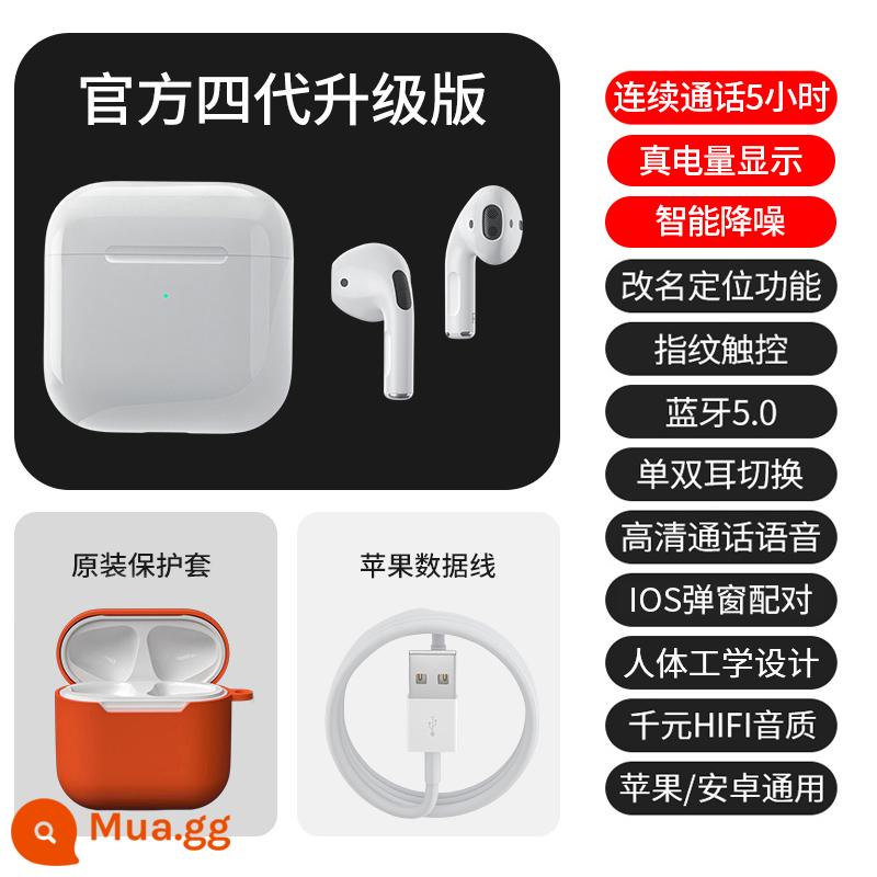 Thích hợp cho tai nghe Apple Bluetooth true wireless iphone13 chính hãng giảm tiếng ồn thế hệ thứ tư 2022 mới thời lượng pin siêu dài - Phiên bản hàng đầu [hộp màu đỏ miễn phí★ ghép nối vỏ mở + cuộc gọi giảm tiếng ồn + âm thanh nổi HIFI]