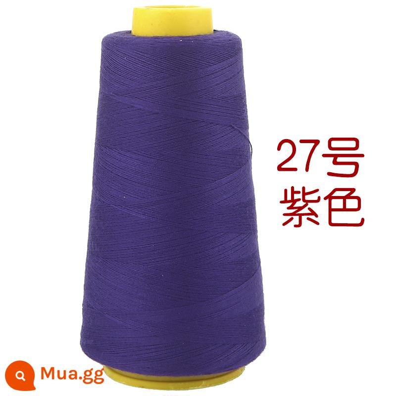 Hộ gia đình polyester fiber thread đường may thủ công đường chỉ may đường chỉ đen đường chỉ trắng bộ kim chỉ cuộn nhỏ đường chỉ may 402 đường chỉ may tay màu đỏ - Màu tím (2000 mét/cuộn)