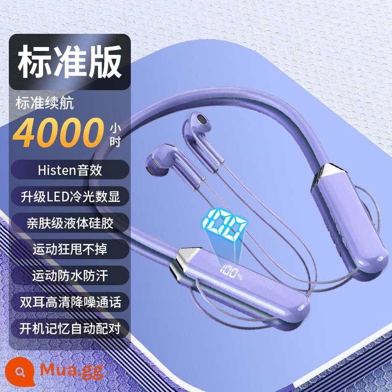 Tai nghe bluetooth new 2023 không dây đeo cổ kiểu dài đeo không đau cho nam nữ thể thao chạy pin lớn đặc biệt - Phiên bản tiêu chuẩn★Roland Purple[thời lượng pin tiêu chuẩn+màn chắn lõi đơn+Hiệu ứng âm thanh Histen]