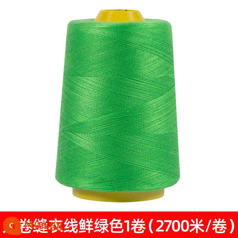 Hộ gia đình polyester fiber thread đường may thủ công đường chỉ may đường chỉ đen đường chỉ trắng bộ kim chỉ cuộn nhỏ đường chỉ may 402 đường chỉ may tay màu đỏ - 1 cuộn chỉ khâu cuộn lớn màu xanh tươi (2700m/cuộn) - Mua 2 cuộn tặng bộ kim chỉ