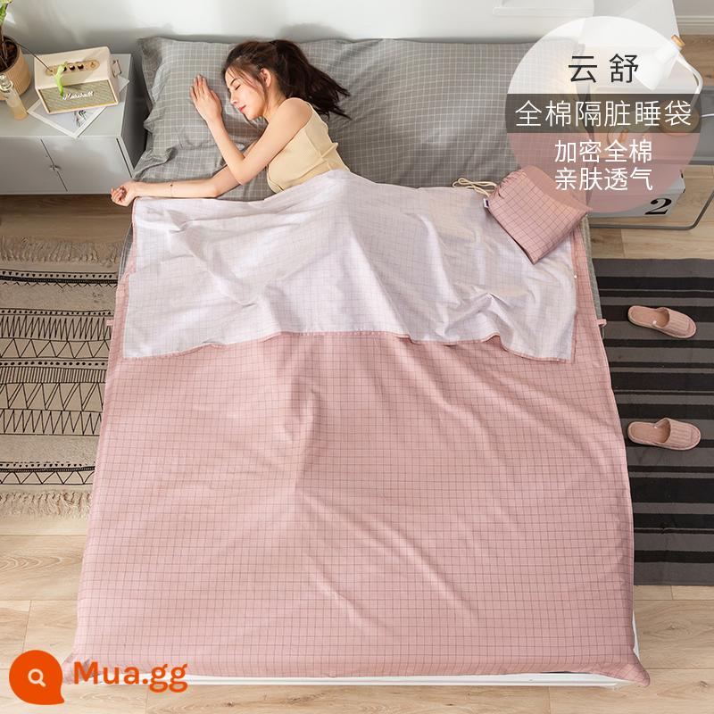 Cotton Khách Sạn Túi Ngủ Bẩn Người Lớn Di Động Tấm Du Lịch Đơn Và Đôi Vỏ Chăn Cotton Nguyên Chất Du Lịch Khách Sạn Hiện Vật - Vân Thù