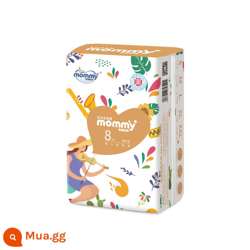 Tã trẻ em Susan Mommy y tế cấp cotton mềm quần pull-up quần một mảnh mềm mại toàn thân tã trẻ em - Tã du lịch size S 8 miếng