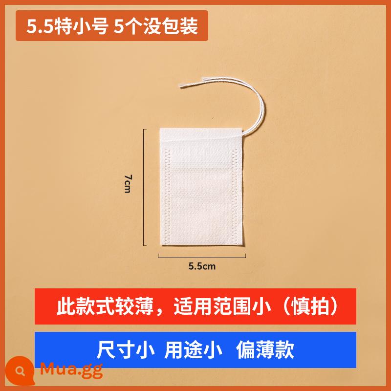 Túi trà vải không dệt dùng một lần canh trà gia vị gia vị ngâm nước muối thuốc thảo dược Trung Quốc thuốc sắc túi lọc trà túi lọc - 5.5 Kích thước cực nhỏ - 5 chiếc (chưa đóng gói), vui lòng cẩn thận khi chụp ảnh!