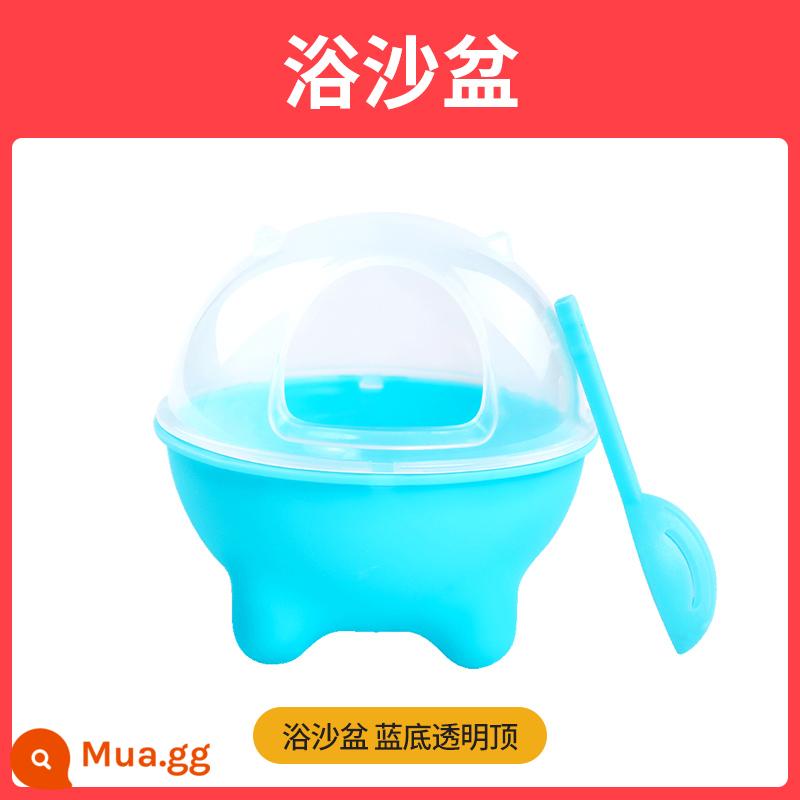 Lưới chăn thả chuột hamster tắm cát vàng lụa gấu nước tiểu salon rồng cát tắm cát tắm muối tắm nước tiểu cát ổ hamster nhỏ nguồn cung cấp - Chậu cát tắm (màu xanh)