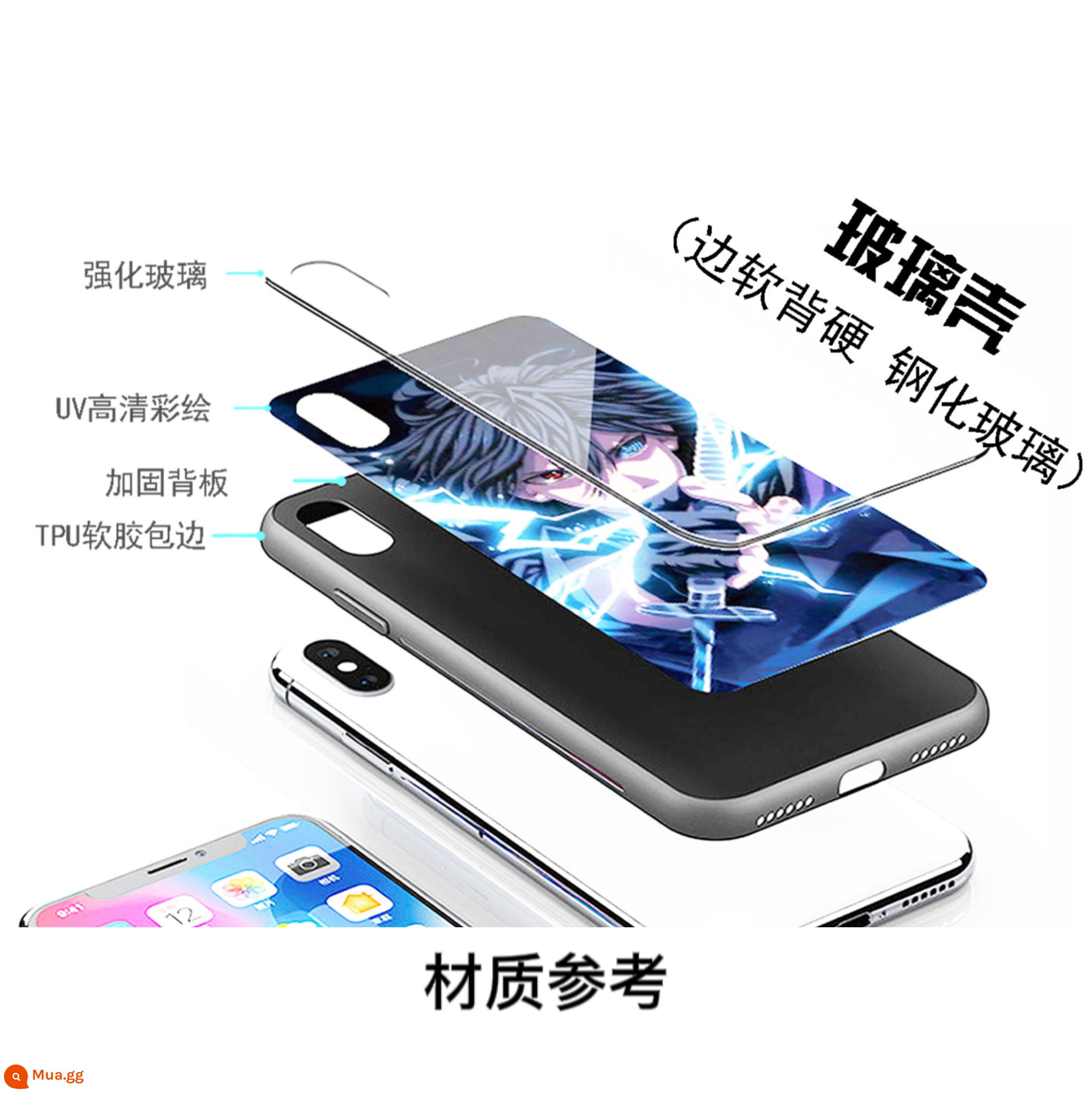 Để ánh xạ văn bản mẫu tùy chỉnh phù hợp với Huawei vivo apple Samsung oppo Glory kê một cộng với vỏ bảo vệ điện thoại di động - [Vỏ kính] Viền mềm màu đen và mặt sau bằng kính chống cháy nổ