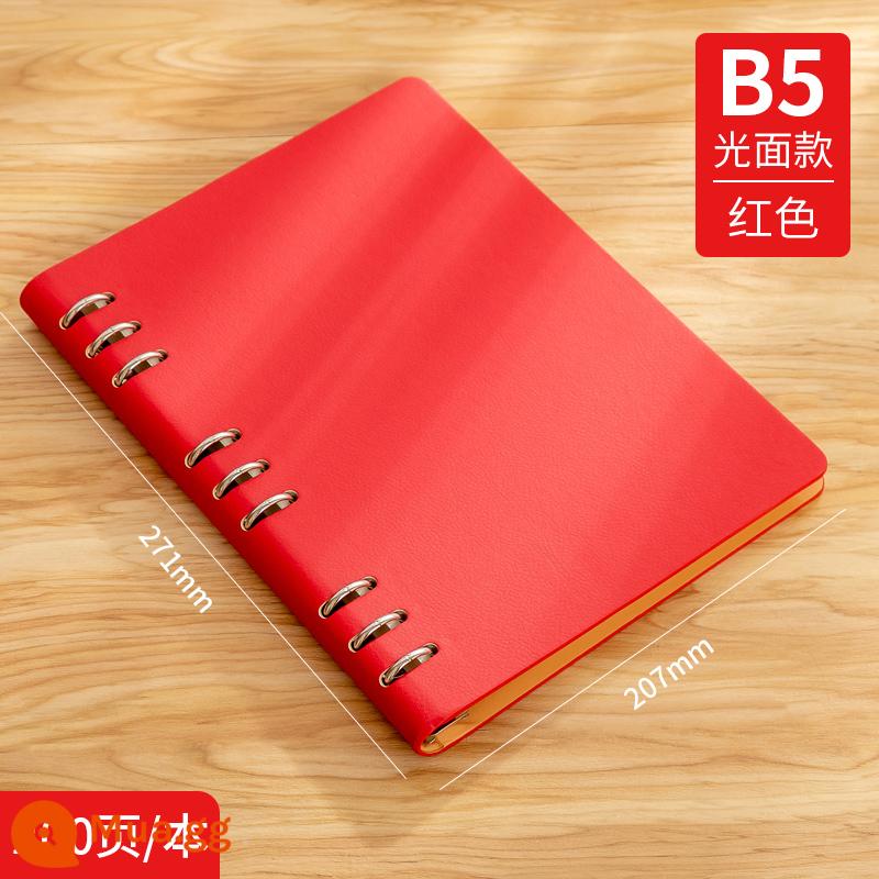 Máy tính xách tay kinh doanh tùy chỉnh phụ notepad b5 sách văn phòng lớn dày văn phòng phẩm nhật ký sinh viên tùy chỉnh có thể in logo đọc ghi chú bán buôn tùy chỉnh - B5 Sách Lá Đỏ Lớn 3532