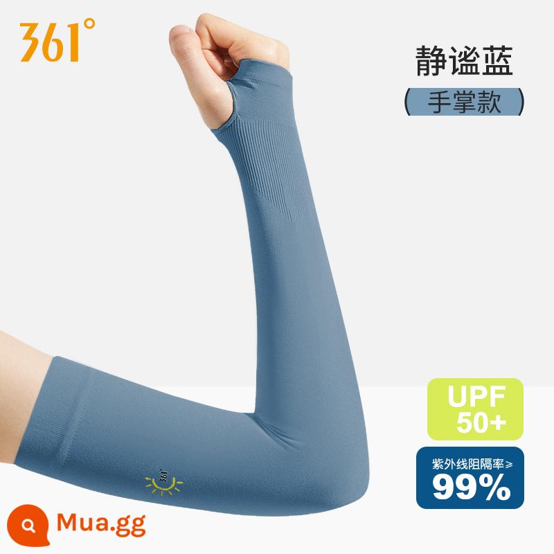 Băng 361 Tay Áo Chống Nắng Nam Tay Mùa Hè Ngoài Trời Đi Xe Đạp Chống Tia UV Câu Cá Armguard Găng Tay Che Nắng Nữ - Cặp Xanh Yên Tĩnh - Kiểu Palm