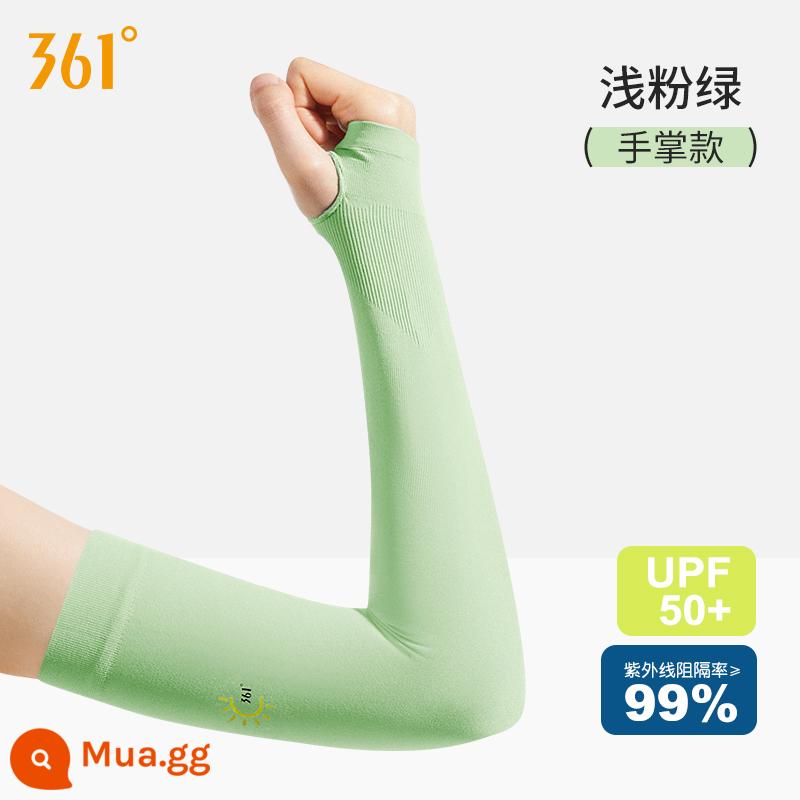 Băng 361 Tay Áo Chống Nắng Nam Tay Mùa Hè Ngoài Trời Đi Xe Đạp Chống Tia UV Câu Cá Armguard Găng Tay Che Nắng Nữ - Cặp hồng nhạt và xanh lá cây - kiểu cọ