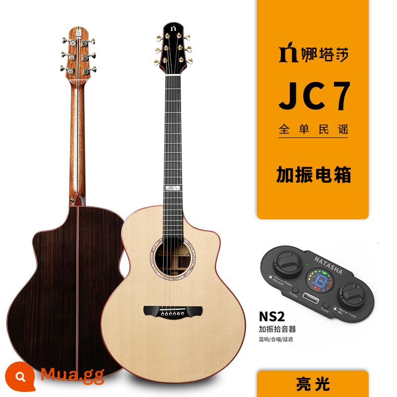 Natasha Natasha Dandelion JC4D4 Handmade Solid Wood Folk Board Plus Hộp điện 41 guitar gỗ inch - Hộp điện rung JC7 sáng NS2 41 inch đặt cọc trước