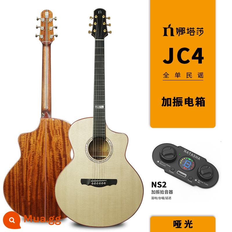 Natasha Natasha Dandelion JC4D4 Handmade Solid Wood Folk Board Plus Hộp điện 41 guitar gỗ inch - Hộp điện rung JC4 Matte NS2 41 inch