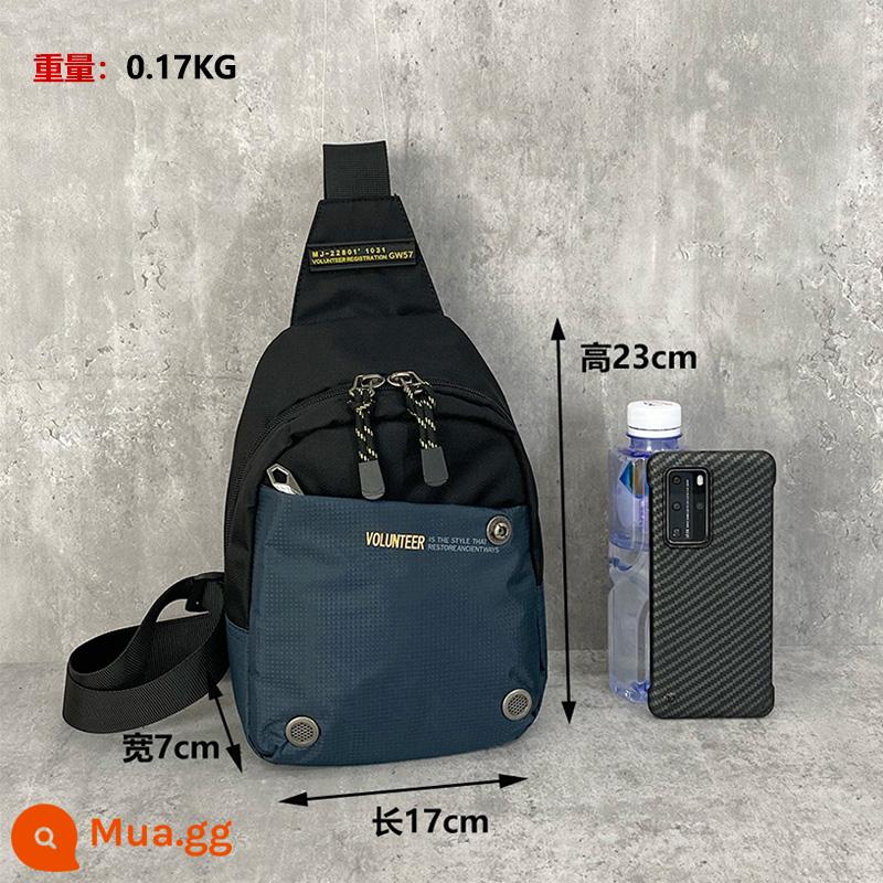 Wallandier giản dị thể thao đeo vai Messenger chống thấm nước nam nữ thời trang mini trumpet xu hướng mùa hè nhẹ túi - (kiểu nhỏ) màu xanh sapphire