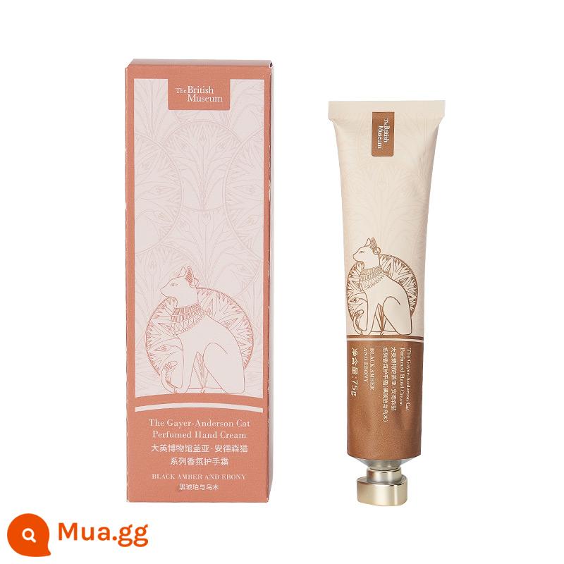 Bảo tàng Anh Gaia Anderson Cat Series Black Amber and Ebony Fragrance Hand Cream Món quà sinh nhật - Kem dưỡng da tay hương hổ phách đen & Oud-75g