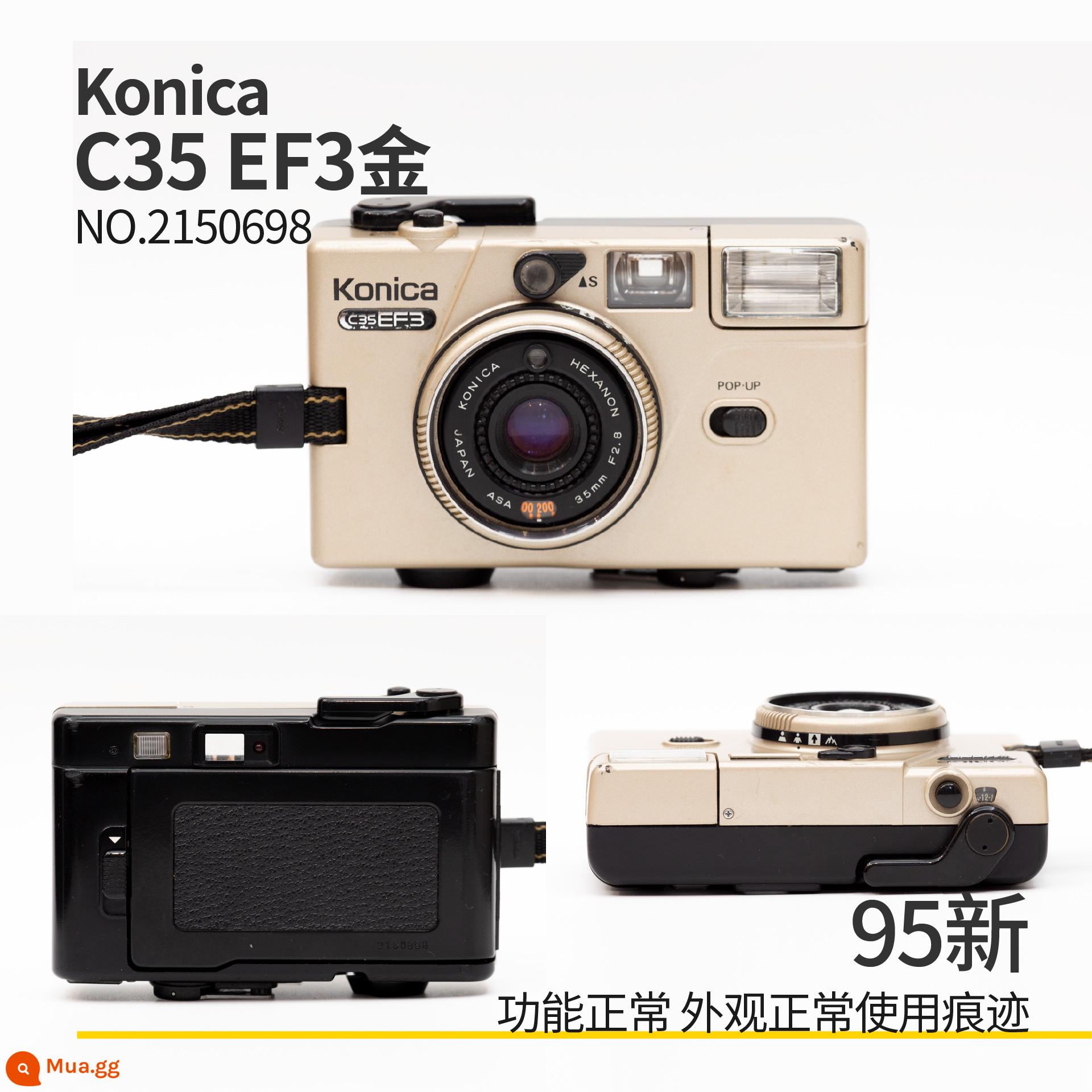 [Cửa hàng Carson] Konica Konica C35 Series Camera phim EF3 Zhang Zifeng cùng mô hình - "KONICA C35 EF3 Vàng" 95 mới