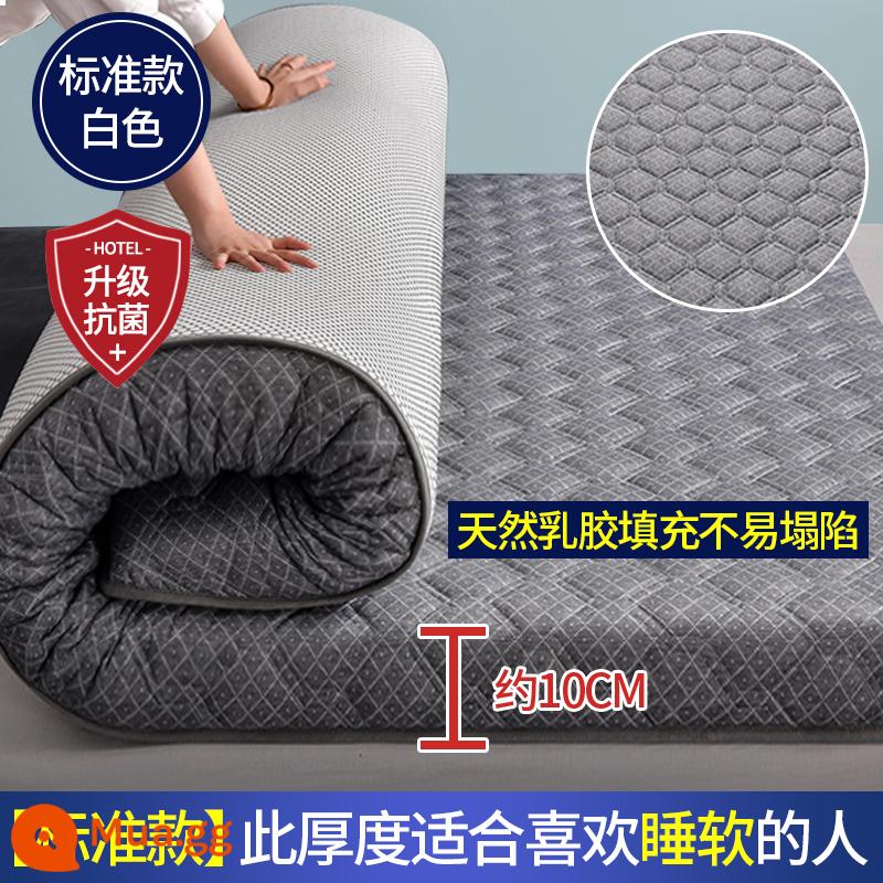 Nệm cao su đệm nhà dày ký túc xá sinh viên đơn chiếu tatami thảm xốp cho thuê chăn đặc biệt - Kháng khuẩn-kim cương loại A màu xám 10cm