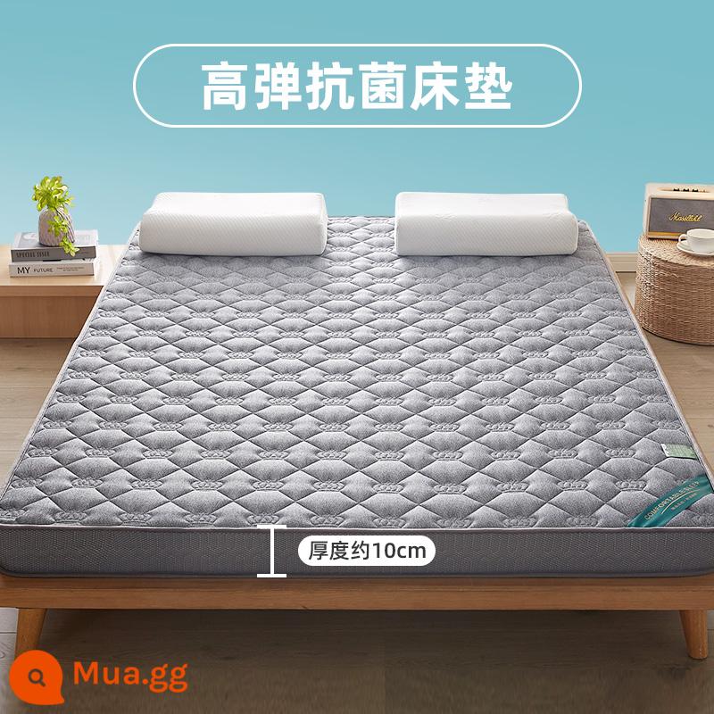 Nệm cao su đệm nhà dày ký túc xá sinh viên đơn chiếu tatami thảm xốp cho thuê chăn đặc biệt - Kháng khuẩn-Crown Grey 10cm