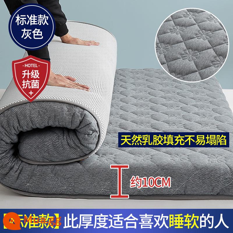 Nệm cao su đệm nhà dày ký túc xá sinh viên đơn chiếu tatami thảm xốp cho thuê chăn đặc biệt - Kháng khuẩn loại A-Màu xám cánh hoa 10cm