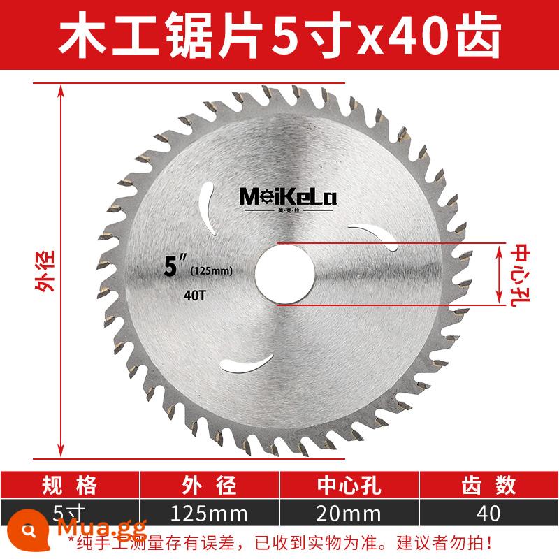 Mới Lưỡi Cưa Máy Mài Góc Lưỡi Cắt Hợp Kim Máy Cắt 5 Inch Máy Mài 4 Inch Gỗ Đặc Biệt Máy Mài Góc - [Cấp độ trang trí]5X40T