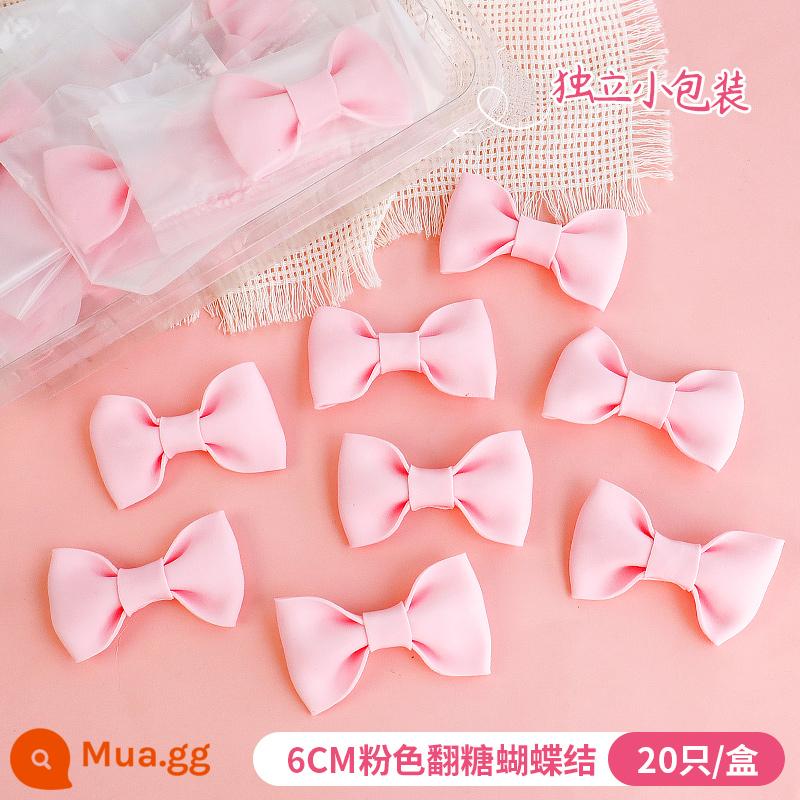 Fondant Nơ Thành Trung Quốc Đính Hôn Bánh Cưới Trang Trí Hạnh Phúc Nhân Đôi Socola Hạnh Phúc Bàn Tráng Miệng Phụ Kiện - 20 nơ hồng 6cm