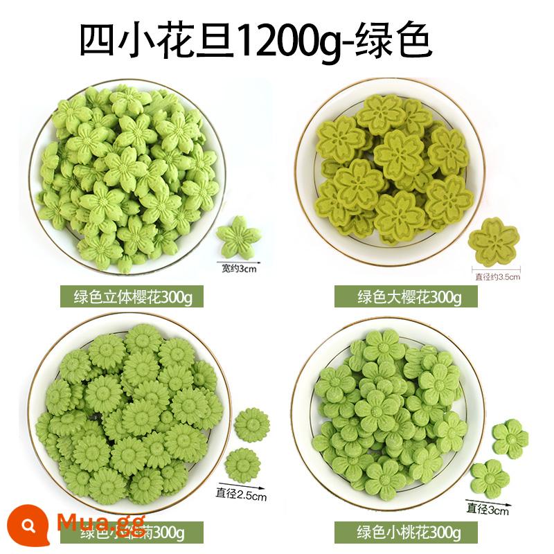 Que bánh quy phủ sô cô la Trang trí bánh dâu Bánh quy ngón tay nghiền món tráng miệng Trang trí nướng Kem plug-in - Green Si Xiao Hua Dan 1200g (không lo)