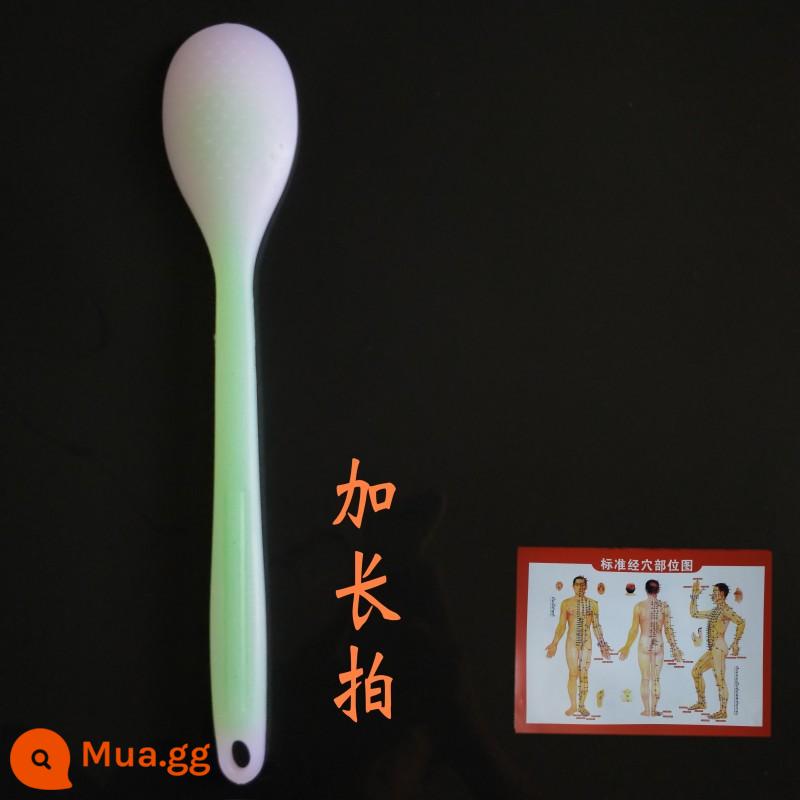 Ván silicone kinh tuyến, gậy massage, ván sha, búa, gậy tát lưng, sức khỏe lưng, ván cát, lòng bàn tay - Phiên bản màu xanh dài khoảng 38cm