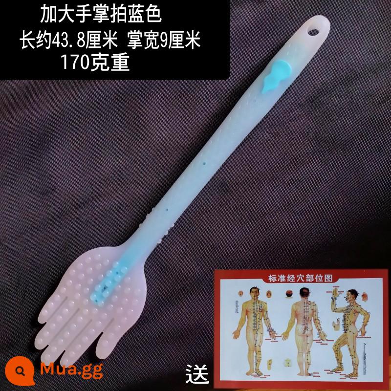 Ván silicone kinh tuyến, gậy massage, ván sha, búa, gậy tát lưng, sức khỏe lưng, ván cát, lòng bàn tay - 170g 43,8cm mở rộng silicone siêu mềm cầm tay màu xanh