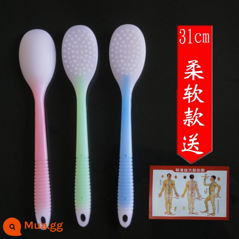 Ván silicone kinh tuyến, gậy massage, ván sha, búa, gậy tát lưng, sức khỏe lưng, ván cát, lòng bàn tay - Khoảng 31 cm, ba gói mô hình thông thường