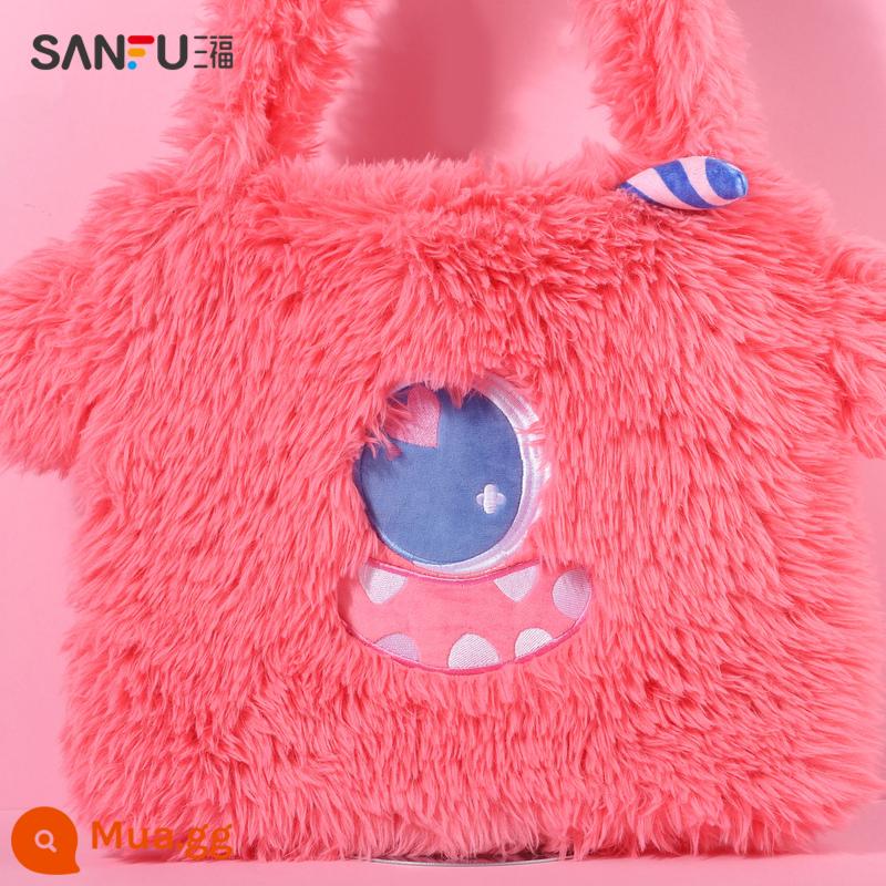 Sanfu Túi Búp Bê Xấu Xí Little Monster Vai Dễ Thương Vui Vẻ Túi Xách Vui Xấu Xí Sang Trọng Túi 824285 - quái vật màu hồng