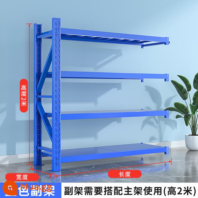 Kho chứa hàng kệ kho kệ nhiều tầng siêu thị express home kệ kho hàng cũ thanh lý khung sắt - Bốn lớp khung phụ màu xanh