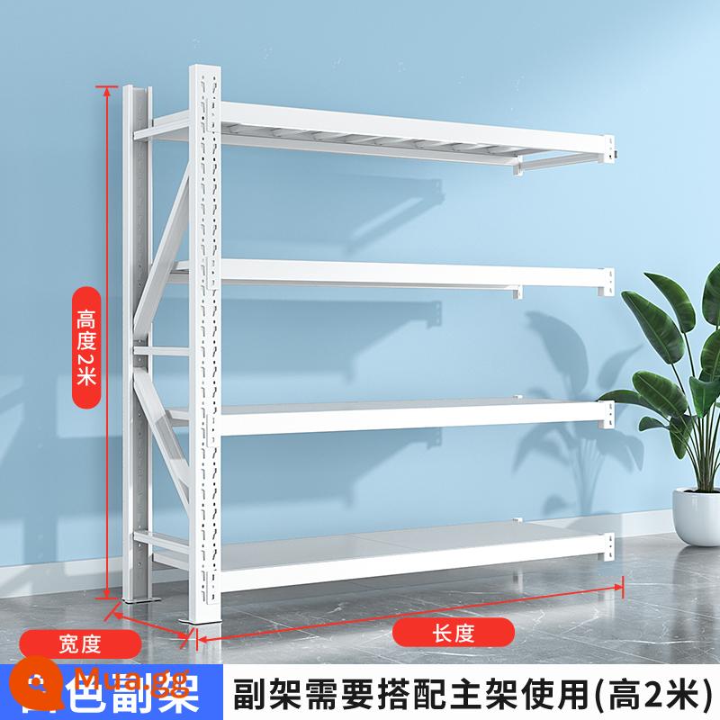 Kho chứa hàng kệ kho kệ nhiều tầng siêu thị express home kệ kho hàng cũ thanh lý khung sắt - Bốn lớp khung phụ màu trắng