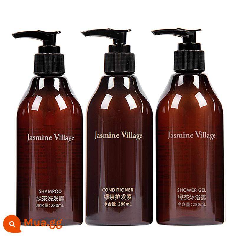 JasmineVillage Jasmine Town Dầu Gội Đầu Sữa Tắm Dầu Gội Chăm Sóc Tóc Refill Kiểm Soát Dầu Không Silicone - [Gói giá phải chăng] Dầu gội + Dầu xả + Sữa tắm