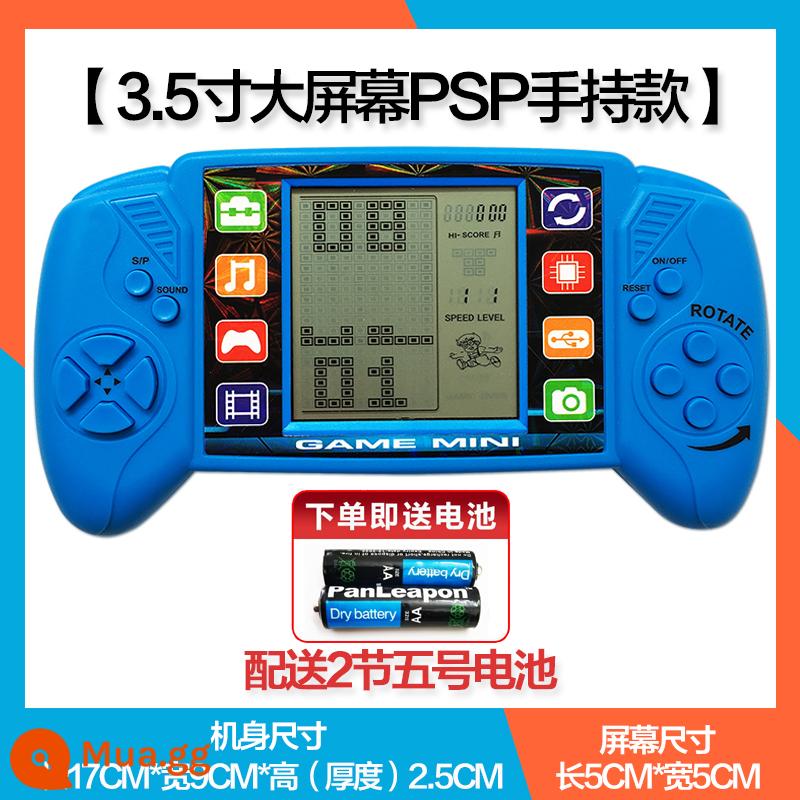 Mini Tetris Tay Cầm Chơi Game Trẻ Em Học Sinh Cổ Điển Hoài Cổ Xếp Hình Nhỏ Chơi Game Cầm Tay - Xuất hiện PSP màn hình siêu lớn màu xanh mới