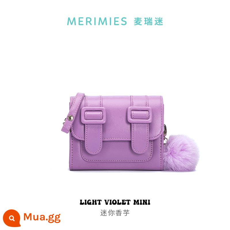 Merimies Mai Rui Fan Official Thái Lan Cambridge Túi Pompom Mini Đa Năng Màu Đỏ Túi Nhỏ Túi Messenger Túi Nữ - Mini Taro丨Light Violet Mini (hàng có sẵn trong nước)