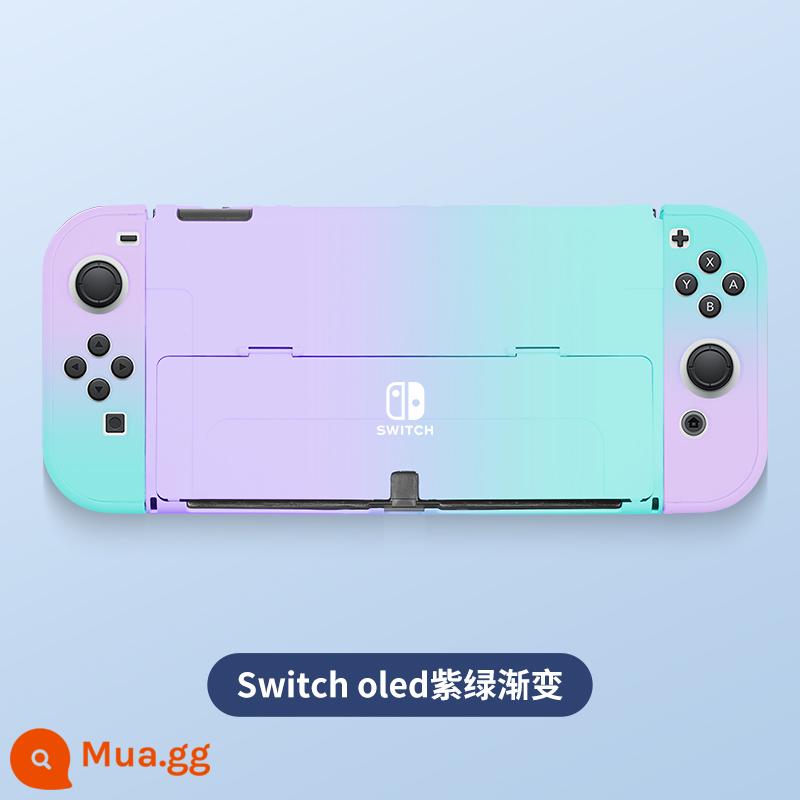 Chính hãng chính hãng Nintendo Switch vỏ bảo vệ tay cầm switcholed nắp plug-in cơ sở vỏ cứng máy trò chơi ns màn hình oled trong suốt vỏ silicon mềm vỏ silicon miếng dán túi lưu trữ phụ kiện mềm - Độ dốc màu xanh tím √ Vỏ thân thiện với da nguyên bản được chuyển đổi ☆ màng miễn phí √ nắp