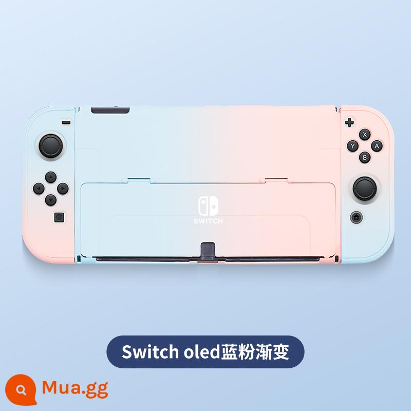 Chính hãng chính hãng Nintendo Switch vỏ bảo vệ tay cầm switcholed nắp plug-in cơ sở vỏ cứng máy trò chơi ns màn hình oled trong suốt vỏ silicon mềm vỏ silicon miếng dán túi lưu trữ phụ kiện mềm - Màu xanh và hồng gradient √ Vỏ thân thiện với da nguyên bản được chuyển đổi ☆ không có màng + nắp