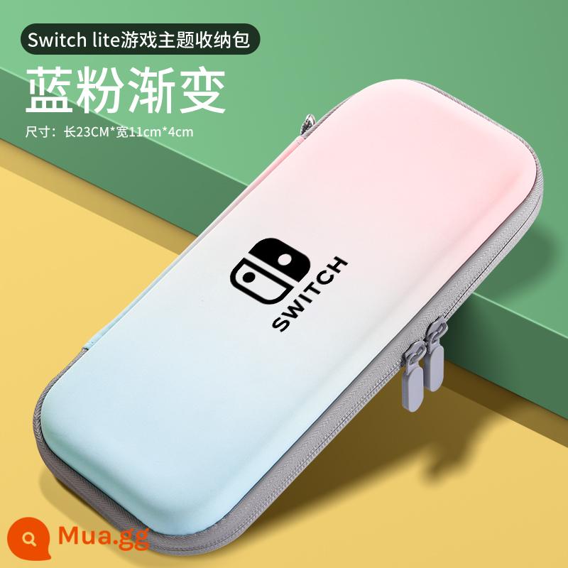 Túi đựng Nintendo switch tay áo bảo vệ switcholed hộp băng ns màn hình oled vỏ cứng lite vỏ hộp xách tay siwch handle bag trọn bộ hộp đựng thẻ switchlite dung lượng lớn - Switch lite mẫu đơn giản [gradient màu xanh và hồng] đi kèm với nắp + phim vuốt mèo