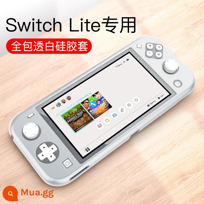 Bijibite Vỏ bảo vệ Nintendo Switch Lite Vỏ silicon Vỏ pha lê ns Vỏ trong suốt bao gồm tất cả phụ kiện bảng điều khiển trò chơi nsl Vỏ tay cầm Vỏ mềm Vỏ mềm tích hợp Vỏ cứng silicon Túi đựng hai mảnh - Switch Lite [vỏ mềm silicon trọn gói ★ màu trắng trong suốt] đi kèm nắp đậy + màng cường lực