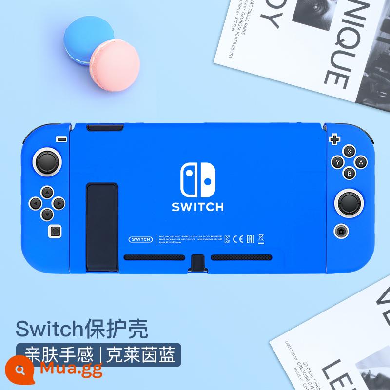 Chính hãng chính hãng Nintendo Switch vỏ bảo vệ tay cầm switcholed nắp plug-in cơ sở vỏ cứng máy trò chơi ns màn hình oled trong suốt vỏ silicon mềm vỏ silicon miếng dán túi lưu trữ phụ kiện mềm - Klein Blue √switch vỏ thân thiện với da nguyên bản ☆ không có màng + nắp