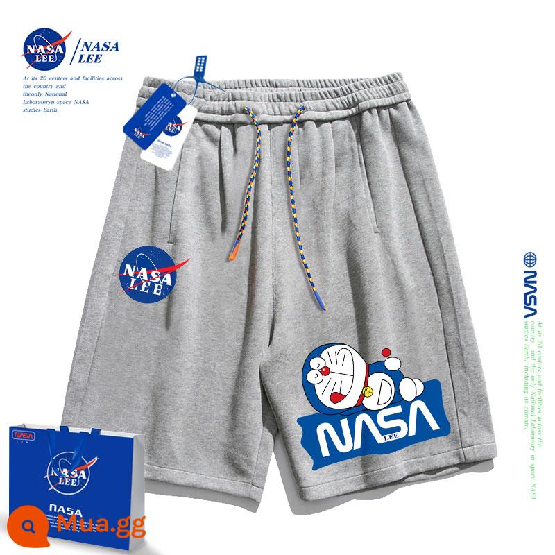 Quần áo chống nắng trẻ em của NASA áo khoác mỏng mùa hè bé trai thoáng khí Quần áo chống nắng chống tia cực tím mới 2023 cho bé gái - Quần short màu xám [Mèo leng keng buồn ngủ]