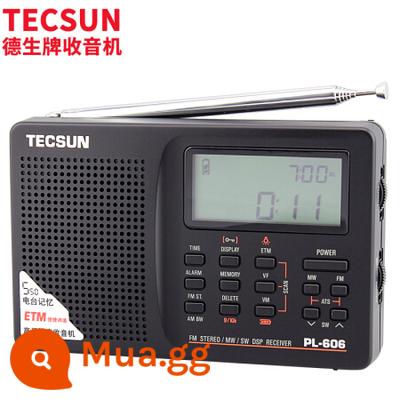 Desheng PL-380 Học sinh nghe tiếng Anh cấp độ 4 và 6 sử dụng đài phát thanh trong khuôn viên trường để kiểm tra đầu vào đại học Đài FM FM - PL-606 không có phím số màu đen